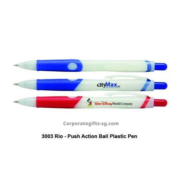 3003 Rio - Push Action Ball Plastic Pen, Promotional Gifts, Promotional Gift, Singapore